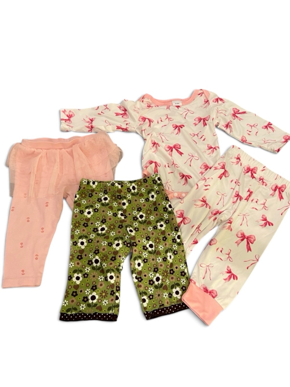 Baby Girl Clothes Lot 3-6 6 9 Months Carter Bow Tutu Retro Flower Sleep Play